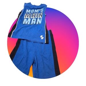 Blue Kids Matching Set - Mom's Main Man